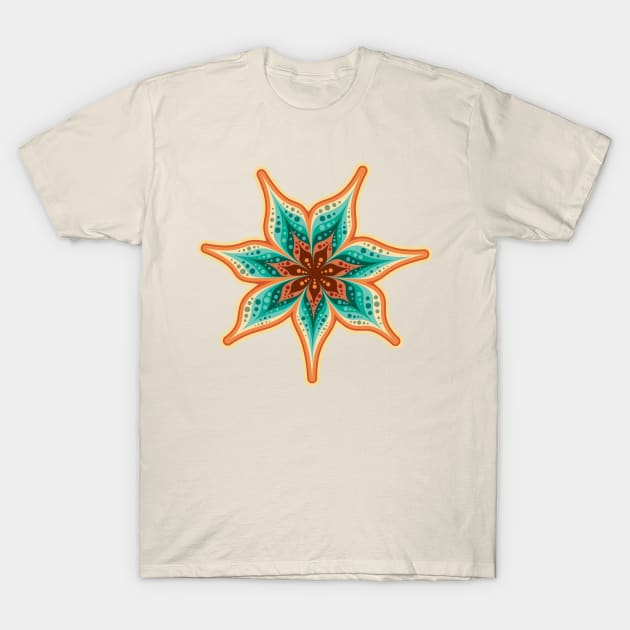 Boho Flower Abstract T-Shirt by Lisa